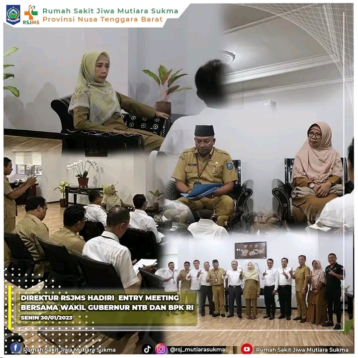 DIREKTUR RSJMS HADIRI ENTRY MEETING BERSAMA WAKIL GUBERNUR NTB DAN BPK RI